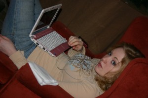 Frances with Computer